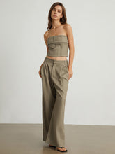 Carpe Diem Pinstripe Crop Tube Top